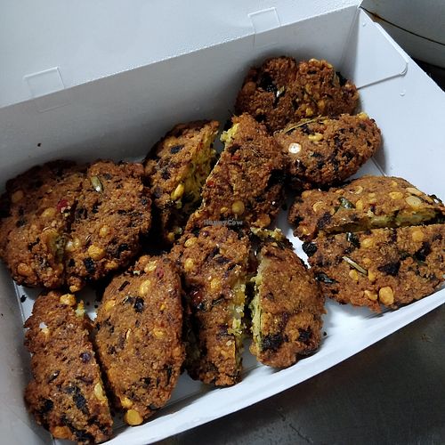 Masala Vadai (cut into halves) - takeaway at Ananda Bhavan - Syed Alwi Rd in Central Singapore