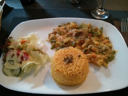 rice with vegetables and coconut creme at Tara Indian Dhaba in Weimar