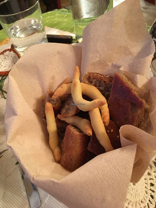 Homemade zucchini focaccia  at Locanda Itinerande in San Lorenzo Dorsino