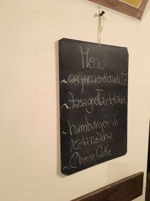 The menu  at Locanda Itinerande in San Lorenzo Dorsino