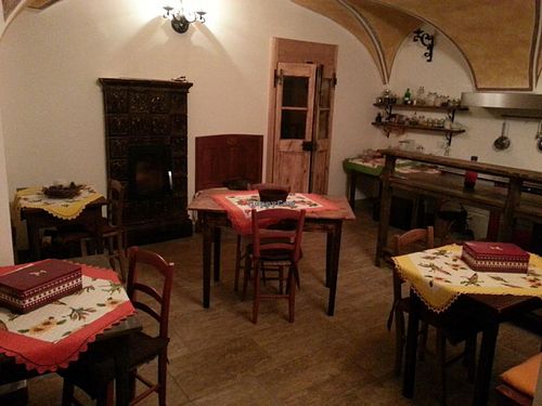 Dining room at Locanda Itinerande in San Lorenzo Dorsino