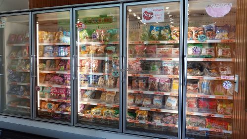 Frozen items at Lily's Vegan Pantry in New York City