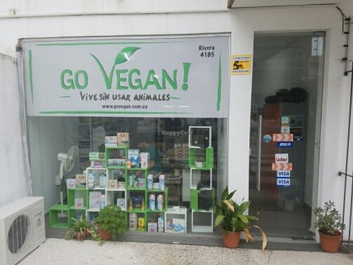 outside at Go Vegan in Montevideo