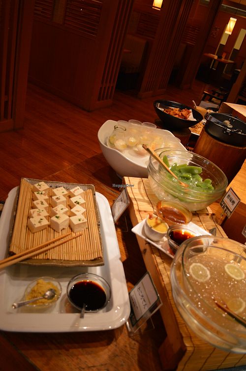 Buffet. Some things were labelled, but not everything. at Hinano in Sapporo