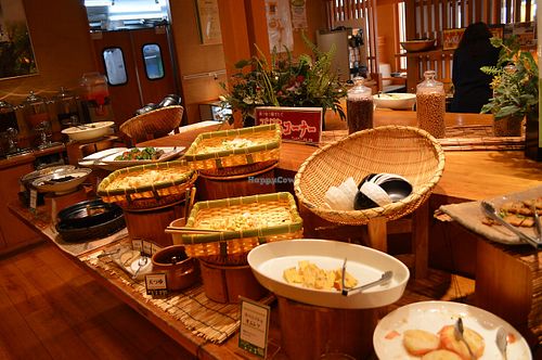 Buffet. Some things were labelled, but not everything. at Hinano in Sapporo