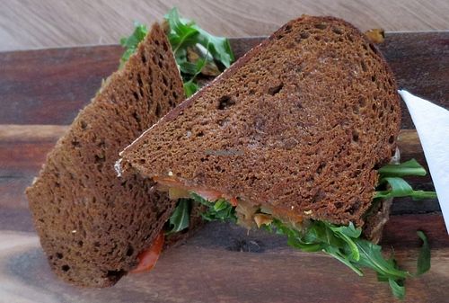 Vegan toastie at Fair Espresso - James Place in Adelaide