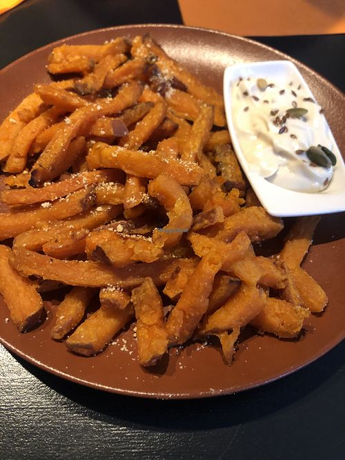 sweet potato fries at Vegan Inspiratsioon in Tallinn