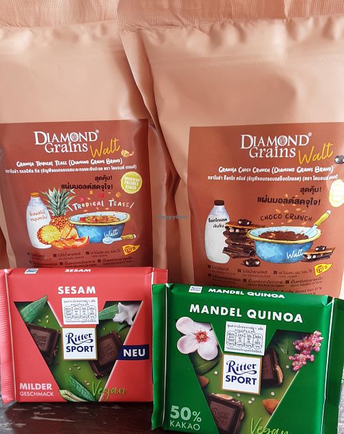 Vegan findings from the store at Tops Market Samui in Koh Samui