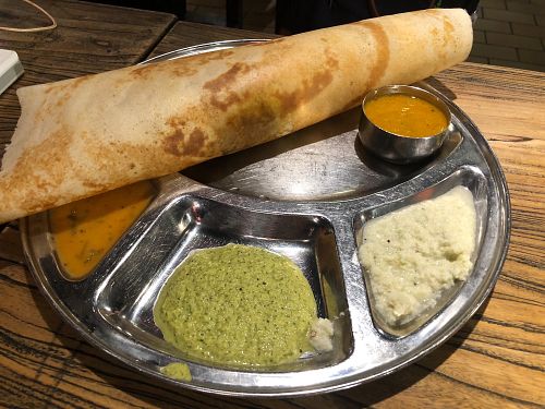 Masala dosa at Saravana Bhavan - Vivo City in Central Singapore