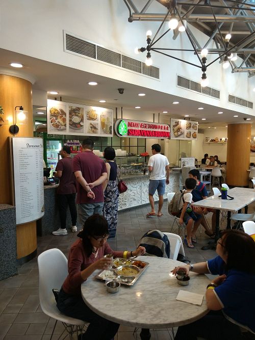 Odd location at Saravana Bhavan - Suntec in Central Singapore