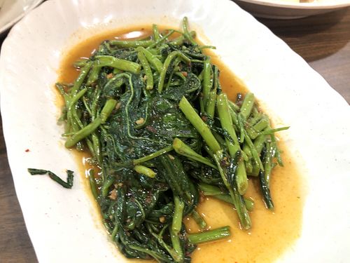 Sambal kangkong at Kiat Lim Vegetarian Food 吉林素食 in Northeast Singapore