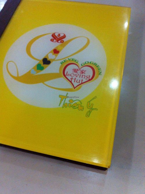 Loving Hut menu - ask for it at Thien Y - Yersin in Nha Trang