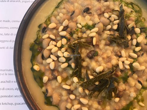 Fregola with beans at Romeow Cat Bistrot in Rome