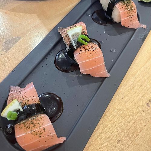 Fake fish at Beyond Sushi in New York City