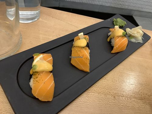 ”Zalmon”.   How beautiful !  at Beyond Sushi in New York City