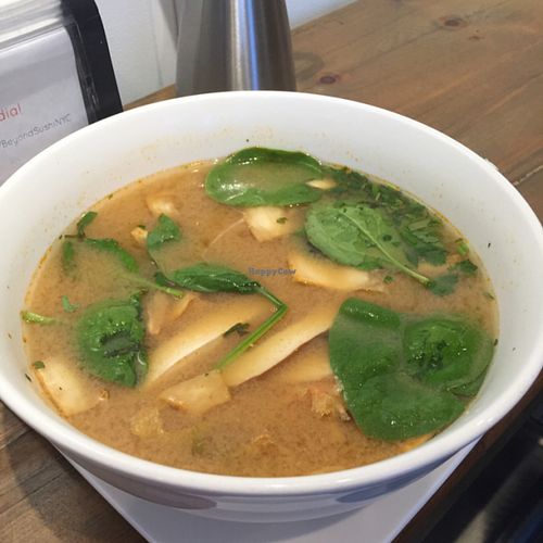 FYI: a little wasabi in the soup is a great idea! at Beyond Sushi in New York City