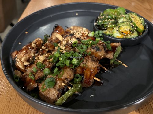 Chick’n Yakitori Skewers  at Beyond Sushi in New York City