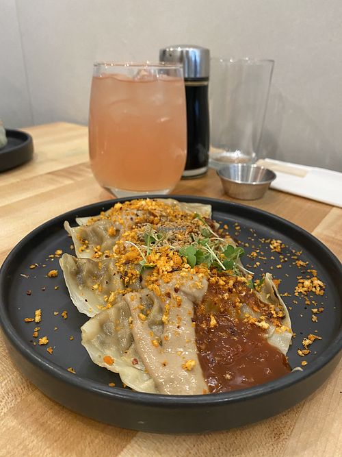 Tasty vegan gyoza at Beyond Sushi in New York City