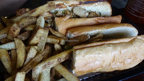 chit sub and Brazilian fries at Govinda's Cafe in Atlanta
