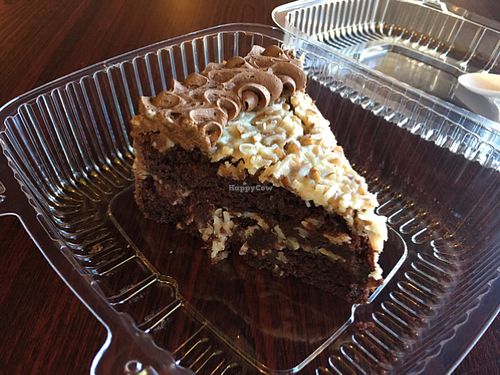 german chocolate cake  at Govinda's Cafe in Atlanta