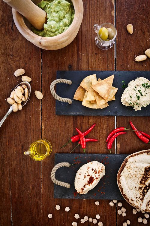 Cold dishes family. Chilli, Guacamoles, humus and much more.  at Cositasricas in Ibiza