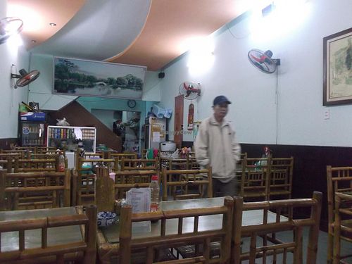 Inside the restaurant at Lien Hoa in Da Nang