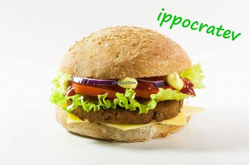 Ippocrate burger at Re Vegano in Reggio Emilia