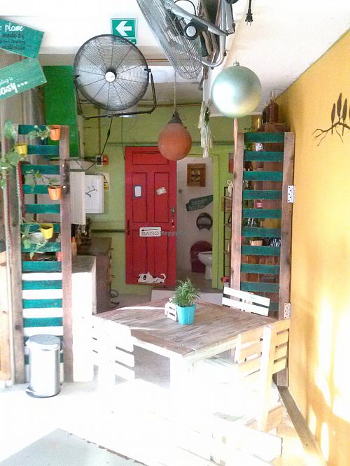 Cute interior of restaurant! at Greenverde Restaurant in Isla Mujeres