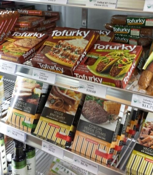 Great range of meats and cheeses at Vegan Grocery Store in Fitzroy