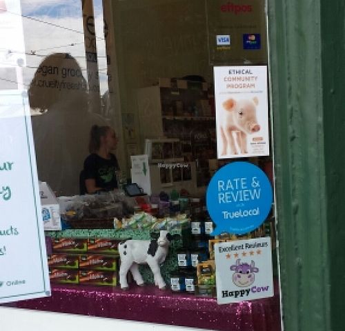Look for the HappyCow sticker! at Vegan Grocery Store in Fitzroy
