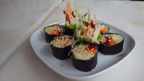 Green Garden Sushi at Nature's Harvest Cafe in Central Singapore