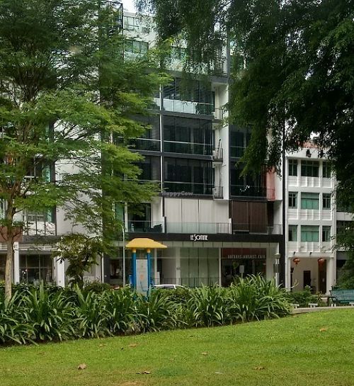 View from the swing park at Nature's Harvest Cafe in Central Singapore