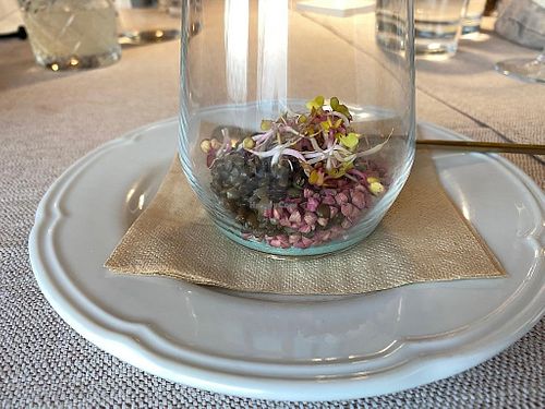 Spirulina mayo with crunchy buckwheat and lentis 💞 at Al Tiglio Cucina Naturale in Moruzzo