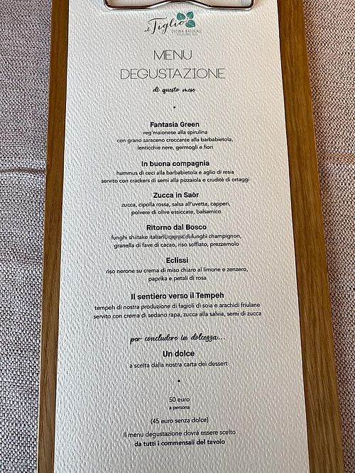 Degustation menù of February 2022 📃 at Al Tiglio Cucina Naturale in Moruzzo