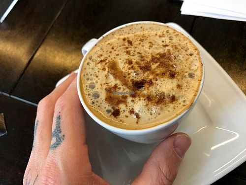 grain coffee w/ soy milk at Mariposa in Nuremberg