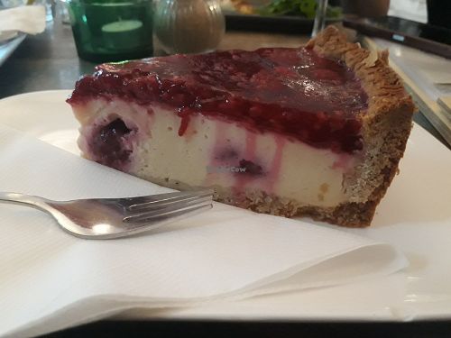 Amazing cheesecake, huge portion! at Valladares in Berlin