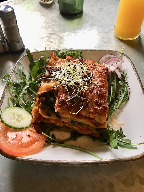Spinach lasagne at Valladares in Berlin