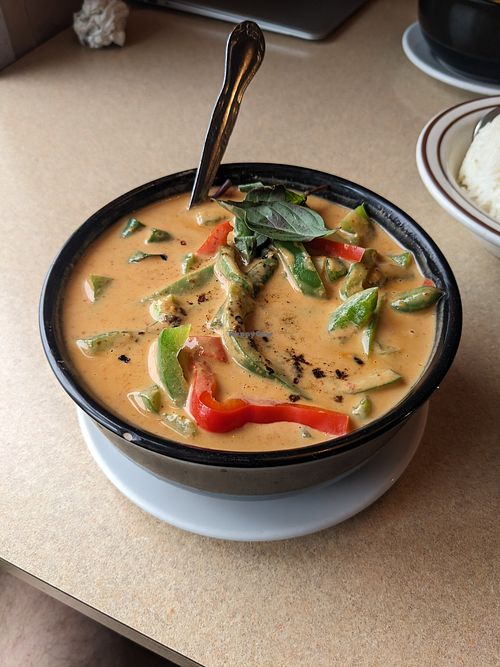 Panang curry with tofu at Thai One On in Vista