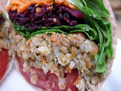 rainforest burger at Beehive Cafe & Juice Bar in South Miami