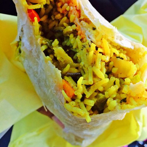 vegan burrito  at Appu's Cafe in Long Beach