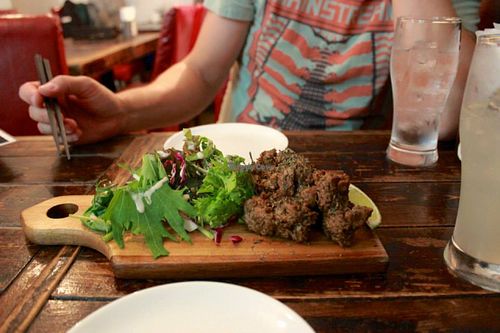 vegan jerk chicken at Hang Out in Tokyo