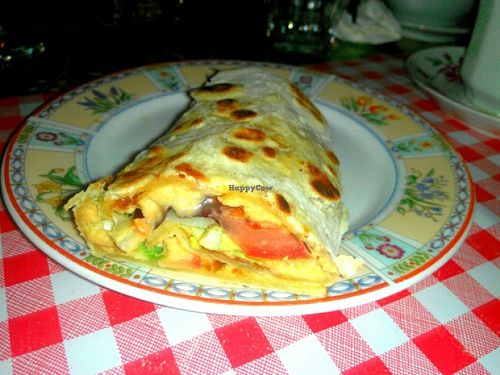 vegan wrap at Welcome Bistrot in Trieste