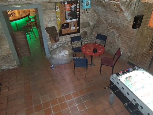 Inside at Balti Drambliai Vegetarine Kavine in Vilnius