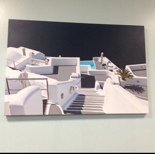 Canvas photo of Santorini, Greece at Pita Cafe in Scottsdale