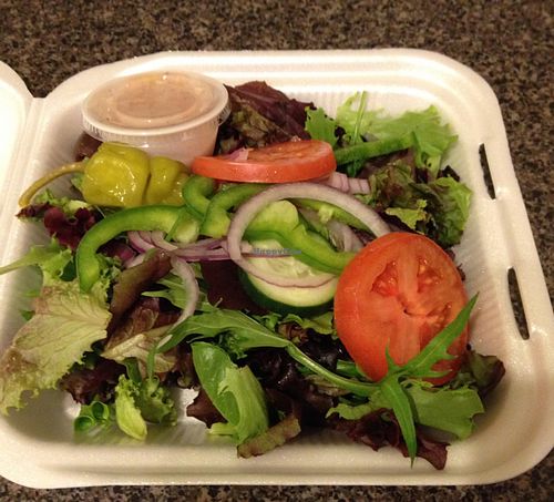 Greek Salad (sans feta) at Pita Cafe in Scottsdale