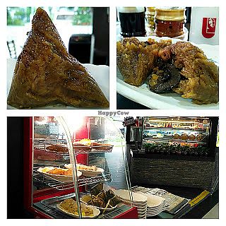 Rice Dumpling @ $2.8. A little snack warmer at the entrance at Xing Hua Vegetarian 兴化美食 - Fortune Centre in Central Singapore