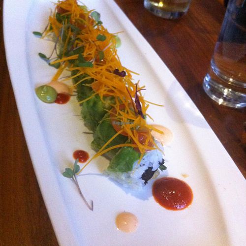 flying colors at Shizen Vegan Sushi Bar in San Francisco
