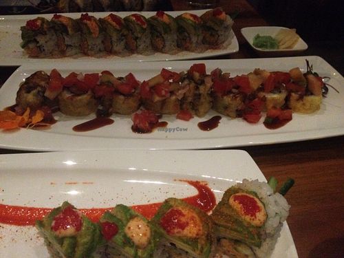 Sushi items at Shizen Vegan Sushi Bar in San Francisco