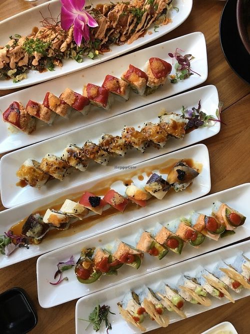 So creative and delicious! at Shizen Vegan Sushi Bar in San Francisco