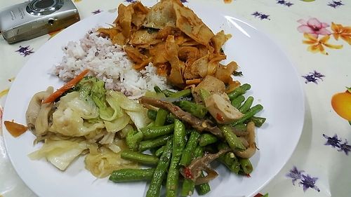 one of my dishes at Jay Vegetarian Restaurant in Bangkok